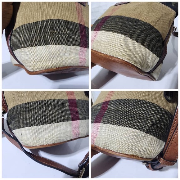 Authentic BURBERRY Canvas Mega Check Camouflage Mini Susanna Hobo Russet  Bag - Picture 12 of 14